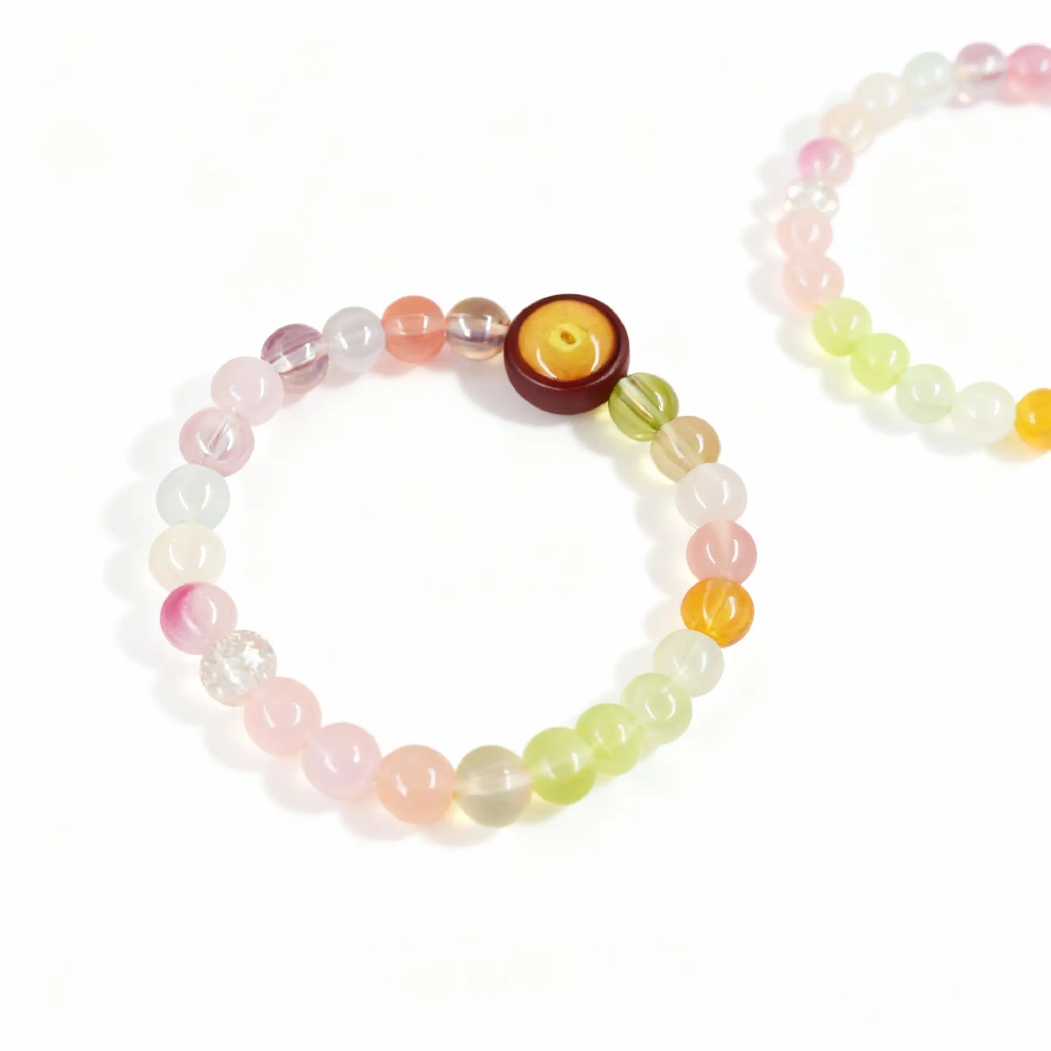 BodhiPulse ‘The Conch - Pure Resonance’ 22-bead natural precious crystal bracelet from The Seven Jewels Pure Land Collection, for clarity and harmony.