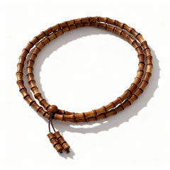 BodhiPulse ‘Rhythm of Bamboo’ sandalwood bracelet, hand-carved into bamboo-node beads, for cultivating presence and inner growth.